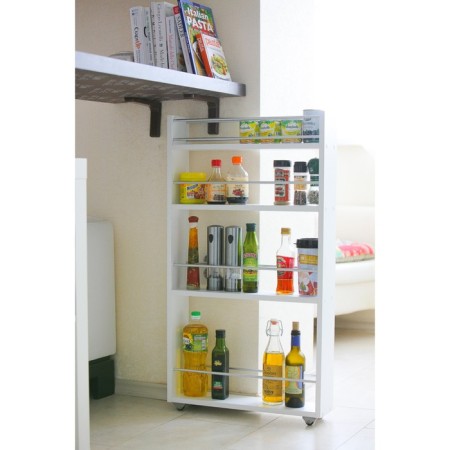 A sliding floor, for the kitchen and bathroom 94x52x16 cm, 4-storey, white color-2