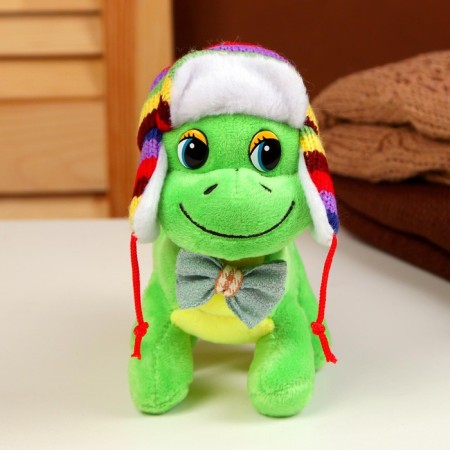Soft toy "Dragon", in a multi-colored hat-earflame, 16 cm, green color-1