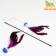 Domestico-board "Canary", 50 cm, blue/white ball, purple feathers