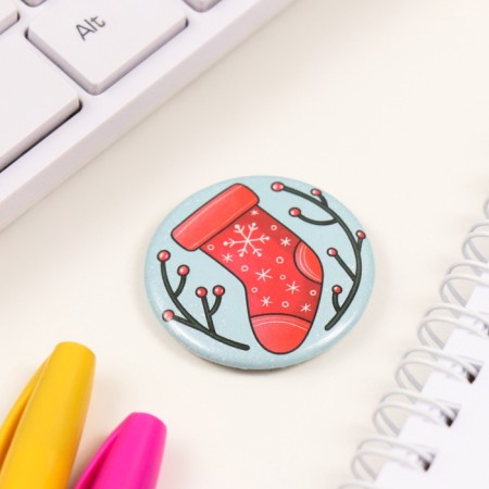 New Year of the setting icon d = 35 mm "toe" 6.5x6.5 cm-3