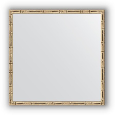 Mirror in the baguette frame - silver bamboo 24 mm, 57 x 57 cm, EvoForm