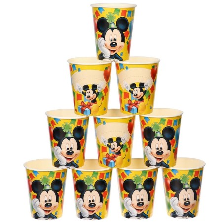 Paper glass "Happy Birthday!", 250 ml, Mickey Mouse-4
