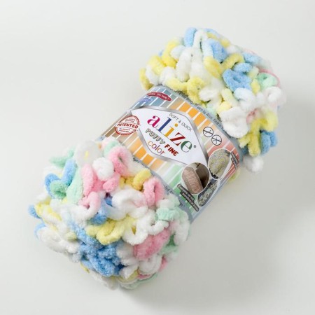 Yarn "Puffy fine color" 100% micropoliester 14.5m/100g (5949 children)-1