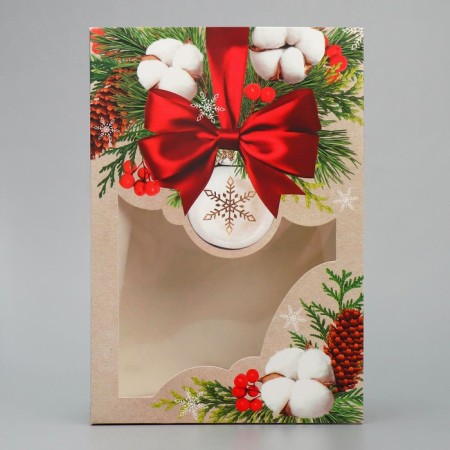 Folding box "Cotton", 15 x 7 x 22 cm, new year-3