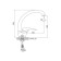 Accoona A4040E kitchen mixer, single -leaf, with nut, beige