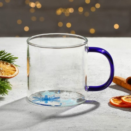 Glass mug "Snowflakes", 350 ml-2