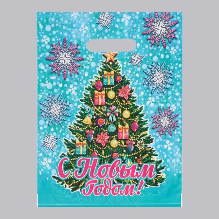 New Year. Package "Sleam Winter", plastic with a cut pen, 30x40 cm.