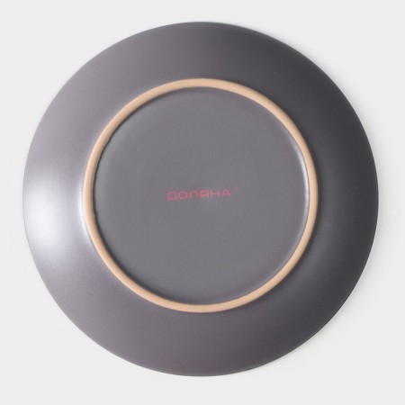 Board ceramic dessert shade "Vanilla", d = 19.5 cm, color gray color-3