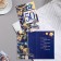 Postcard "Happy anniversary! 50" Congrev, embossing, blue, 38x29 cm