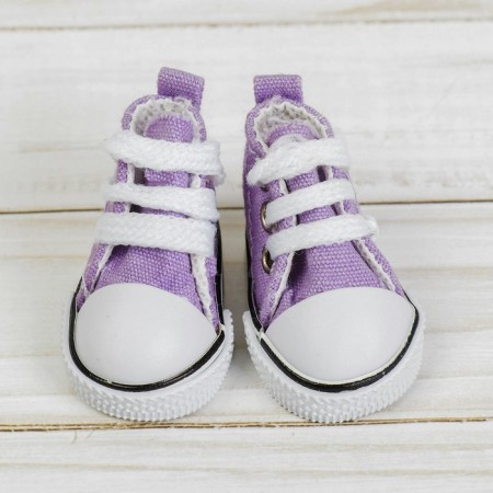 Doll sneakers, sole length 5 cm, purple color-2