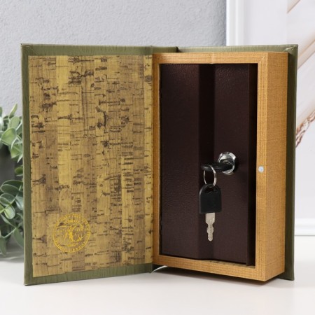 Safe-book wood to the leatherette "Map of the ancient Earth" embossing 21x13x5 cm-3