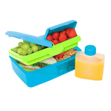 Sistema lunchbox, 4 section, 1.5 l, with a bottle, color mix