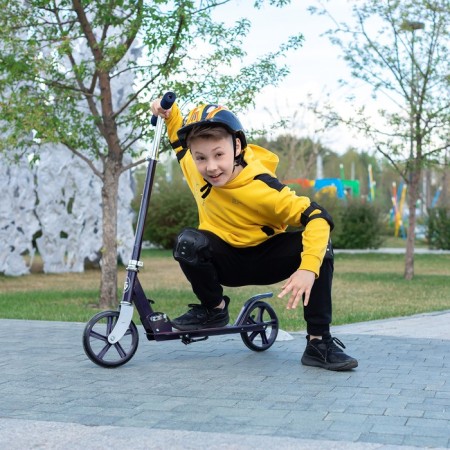 Graffiti scooter, folding, Pu 200 mm wheels, ABEC 7, black color-10