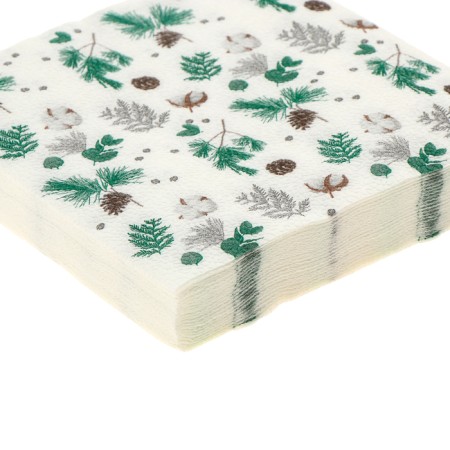 New Year's napkins "branches", two -layer, 33x33 cm, 20 pcs.-4