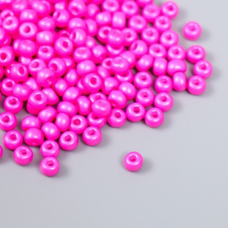 Glass beads 6/0 "neon-pink" 15 grams