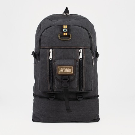 Tourist backpack, 60 l, lightning department, external pocket, black color-4