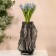 Vase for Flowers "Lucia" from transparent black glass 26.5 x 8 x 8 cm