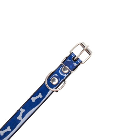 A collar with a reflective coating "Bones", 26-33 x 1.5 cm, a mix of flowers-5