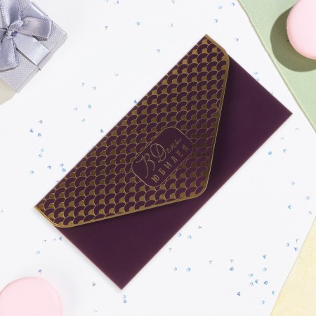 The envelope "On the day of the anniversary!" Cutting, embossing, software touch, patterns-3