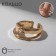 Ring "melting" double, white color in gold, dimensionless