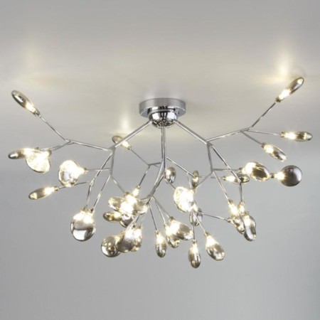 Lamella chandelier, 36x3W G4, color chrome-1