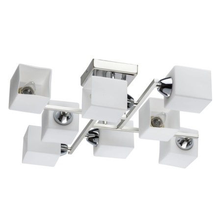 Tetro chandelier, 8x40W E27, silver color, chrome