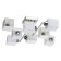 Tetro chandelier, 8x40W E27, silver color, chrome