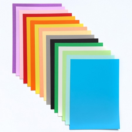 Color cardboard Tonir, A4, 34 sheets, 20 colors (ordinary, pastel, neon) 180 g/m-4