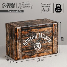 Box - Penal, Gift packaging, “Cool man”, 22 x 15 x 10 cm