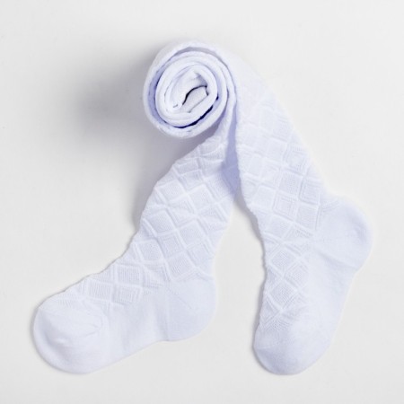 Pantyhose children's openwork, white color, height 86-92 cm