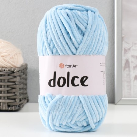 Yarn "Dolce" 100% micropoliester 120m/100g (749 blue)-3