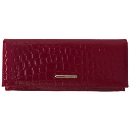 Nice purse, glossy skin, burgundy crocodile color