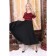 Female dress, size 42, black color, burgundy