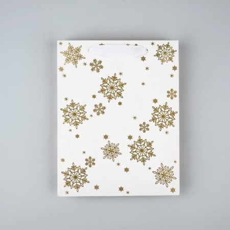 New Year's laminated gift packet "Snowflakes", MS 18 x 23 x 10 cm-3