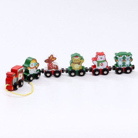 New Year's decor "Magic train" 36x5.4x1.6cm-4