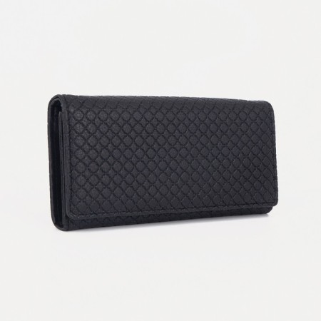 Women's wallet on a magnet, black color