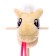Soft toy "horse-horseman", on a stick, beige color