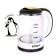 Electric KitFort KT-6636, glass, 1.7 l, 2200 watts, white-black