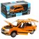 Metal Lada Granta Cross 1:24, doors, hood, trunk, light and sound effects open, orange color