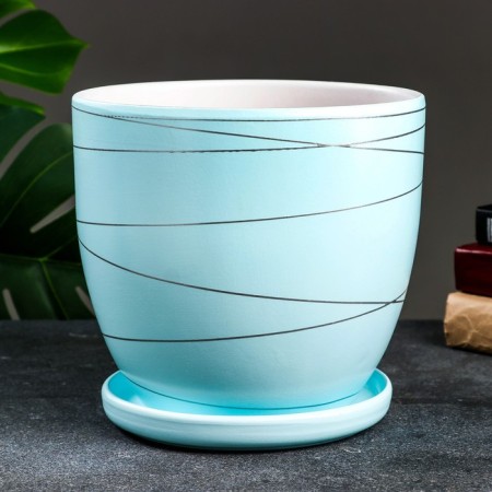 Flower pot "Magnolia" Blue, 4.7 liters-1