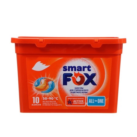 Washing capsules, concentrated, Smart Fox All In One 10-1