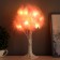 Nightlight "feathers" LED pink 17x18x35 cm