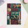 Postcard "Happy Anniversary! 55" Glitter, Congrev, Burgundy Bourland, 19 x 29 cm