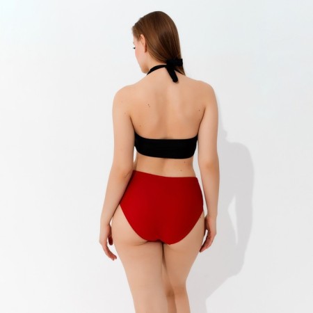 Female women's swimming trunks are high, burgundy color, size 54-2