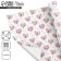 Glossy packaging paper "Flower hearts", 70 x 100 cm