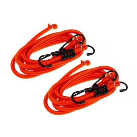 Gum for mounting baggage AIRLINE, 80 cm, D8 mm, metal hooks, set 2 pcs-1