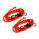 Gum for mounting baggage AIRLINE, 80 cm, D8 mm, metal hooks, set 2 pcs