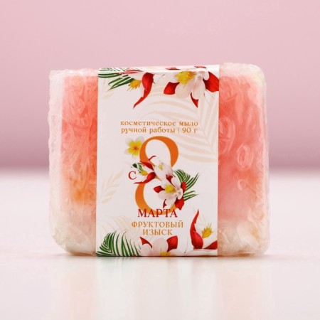 Hand soap "March 8", 90 g, fruit aroma, pure happiness-4