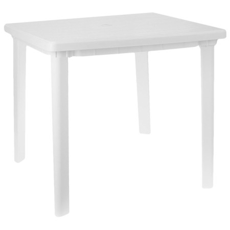 Square table, 80x80x74 cm, white color-4