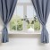 A set of curtains for the kitchen with sequences of Ethel "Kitchen", blue color, 150x180 cm - 2 pcs
